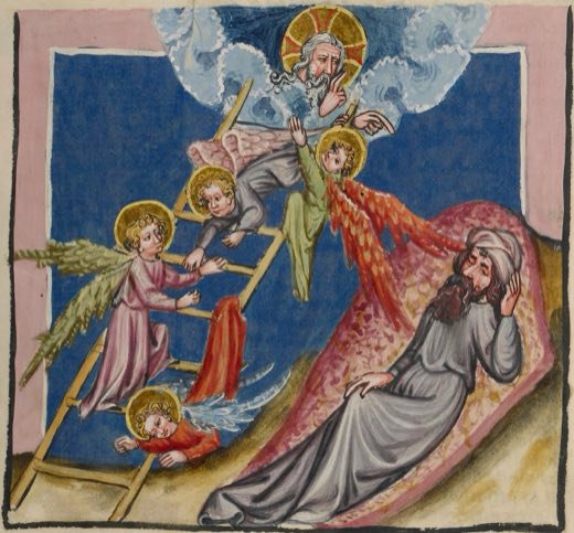 Сон Иакова (Ms. 33, л. 40, из «Всемирной хроники»), Неизвестный живописец, Регенсбург