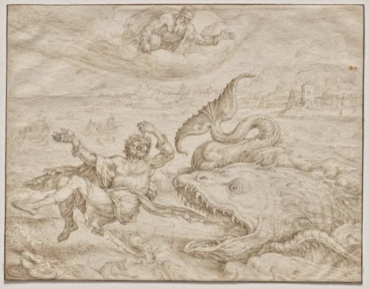 Jonah Cast Out by the Whale onto the Shore of Nineveh
