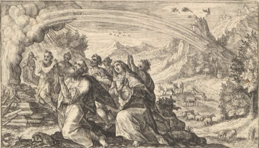 God Enters into a Covenant with Noah (from "Liber Genesis")