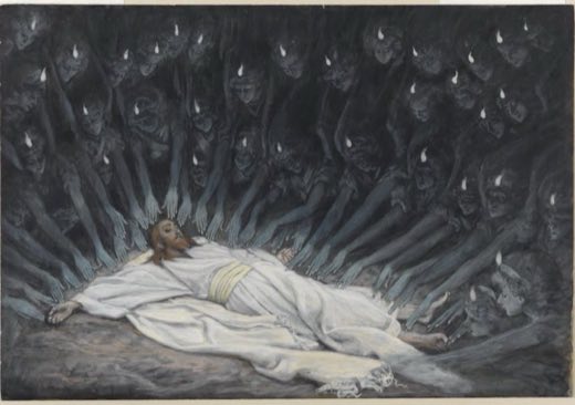 Ангелы служат Иисусу (Jésus assisté par les anges), Джеймс Тиссо