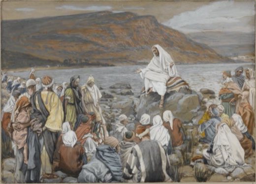 Иисус учит народ у моря (Jésus enseigne le peuple près de la mer), Джеймс Тиссо