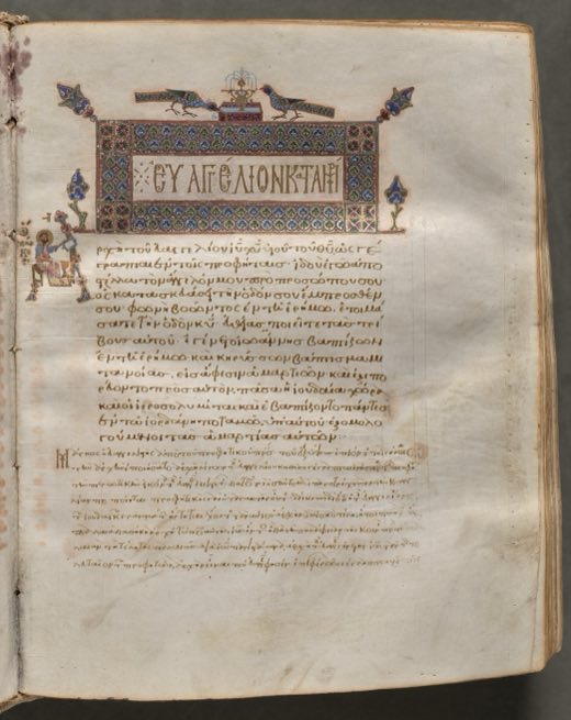Portrait of Mark, folio 132 (recto), from a Gospel Book with Commentaries
