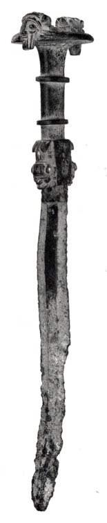 Sword with figures on handle