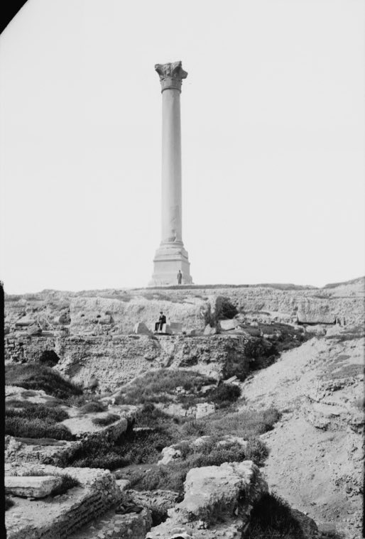 Egyptian views; Alexandria (Iskanderiyeh). Pompey's Pillar
